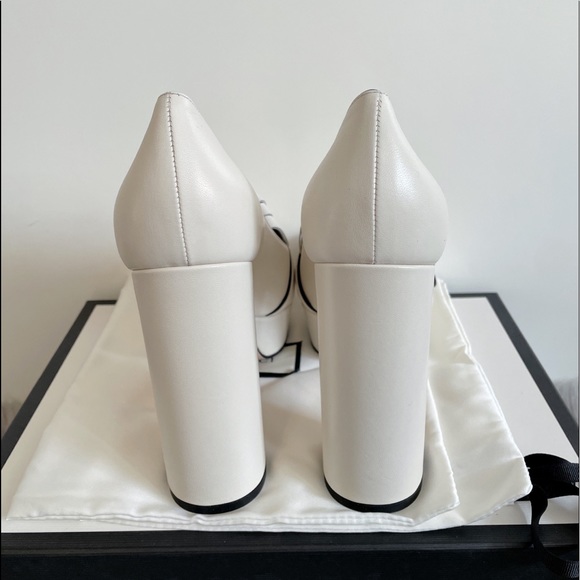 Gucci Malaga Kid GG Marmont Fringe Platform Loafer Pumps sz 39 NIB - Picture 5 of 9